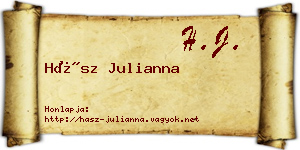 Hász Julianna névjegykártya