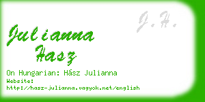 julianna hasz business card